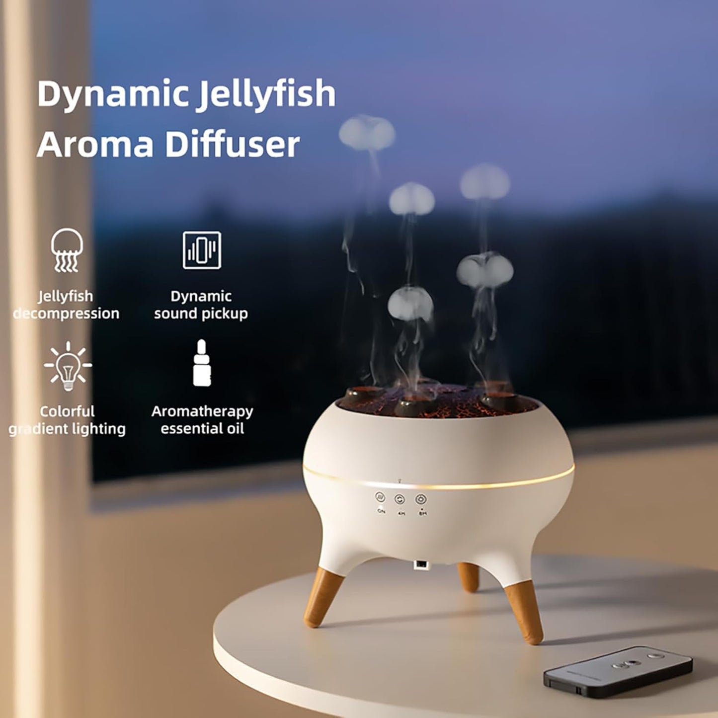 Jellyfish Humidifier & Aromatherapy Diffuser with Mood Lights