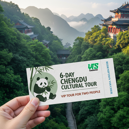 Travel Redemption Voucher:  6-day Chengdu Cultural Tour for 2 people