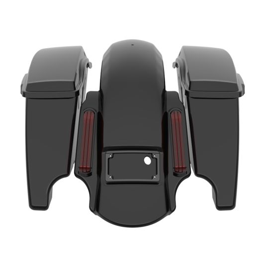 Advanblack COLOR MATCHED STRETCHED BAGS, LIDS BLACK LATCH HARDWARE FOR '23-'25 HARLEY TOURING CVO & '24-'25 STREET GLIDE, ROAD GLIDE